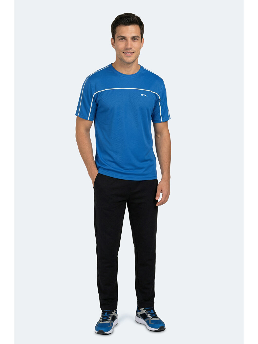 REVIVE Erkek Saks Mavi Tişört-7