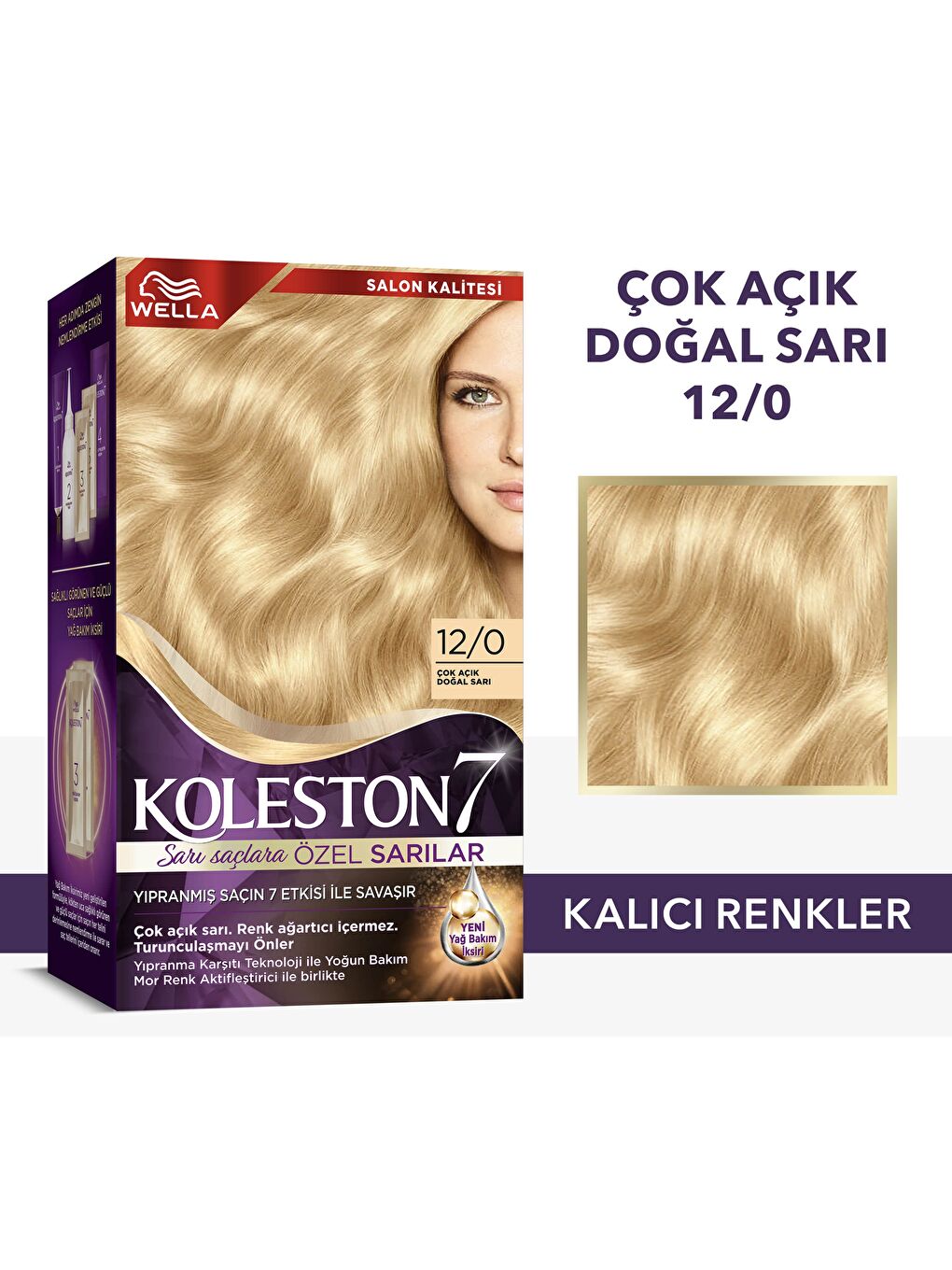 Wella Renksiz Koleston Supreme Kit 12/0 Çok Açık Doğal Sarı *18 - 1