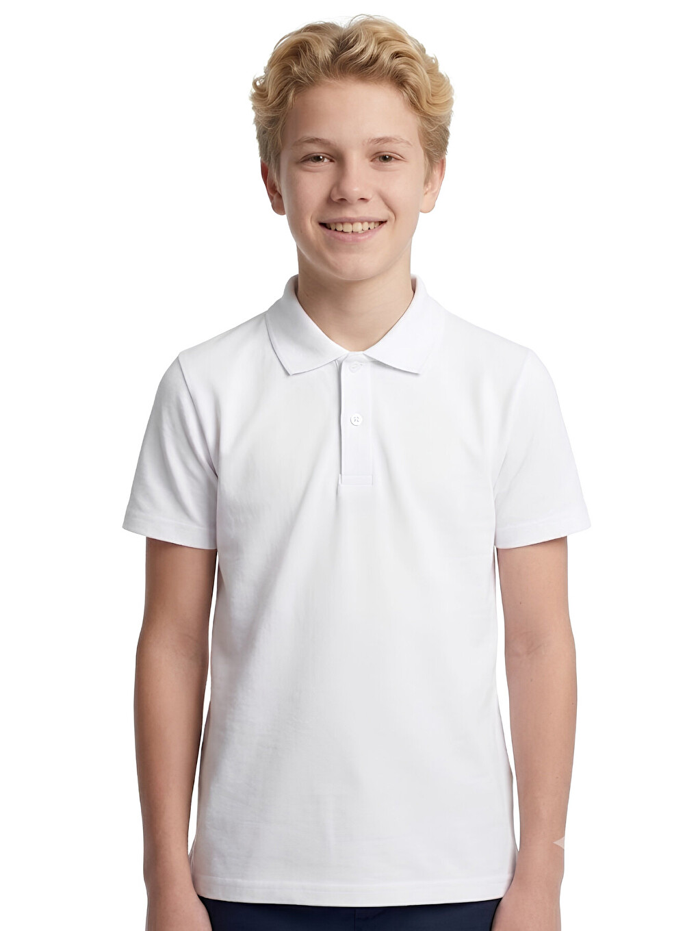 Beyaz 2'li T-shirt -%100 Pamuk Ve Okul Tarz- Erkek Çocuk 5-16 Yaş 12725at-1