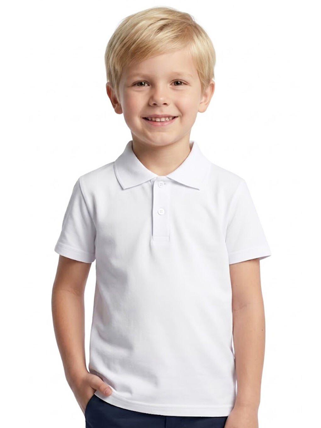 Beyaz 2'li T-shirt -%100 Pamuk Ve Okul Tarz- Erkek Çocuk 5-16 Yaş 12725at-3