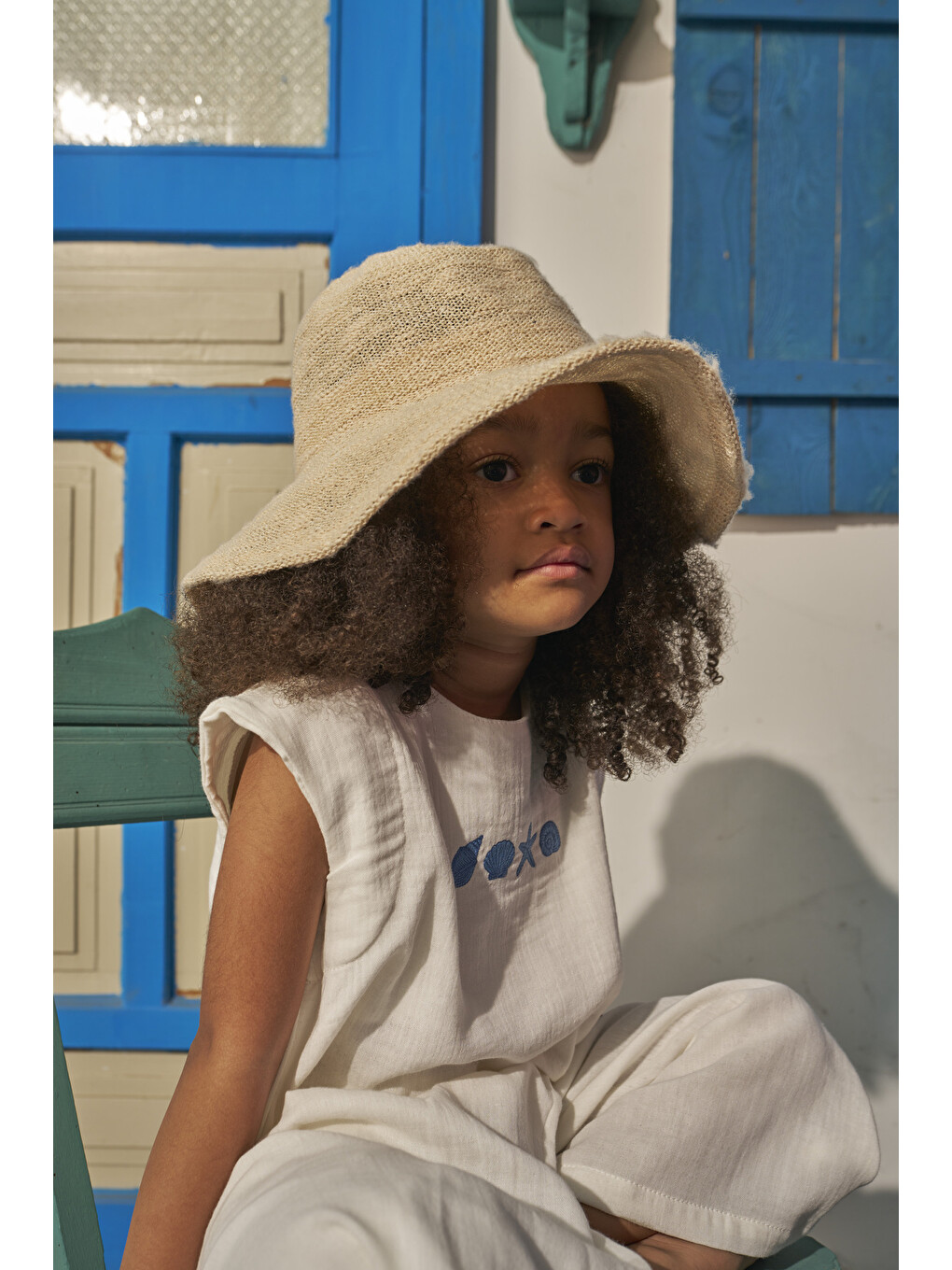 Beyaz Mare Linen Kruvaze Pantolonlu Takım-4