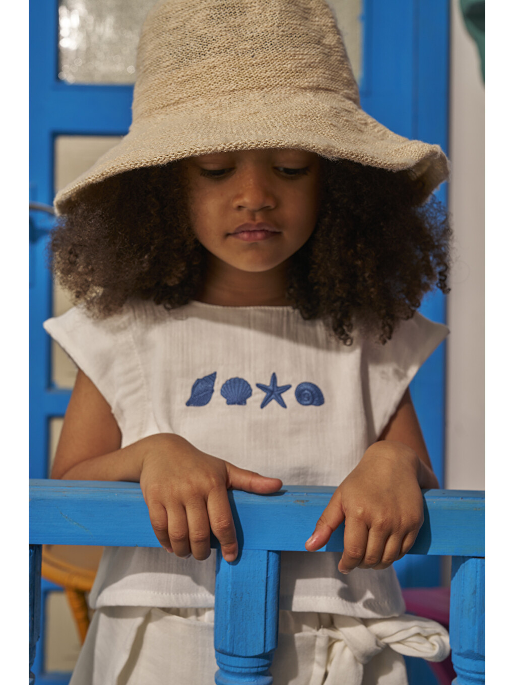 Beyaz Mare Linen Kruvaze Pantolonlu Takım-7
