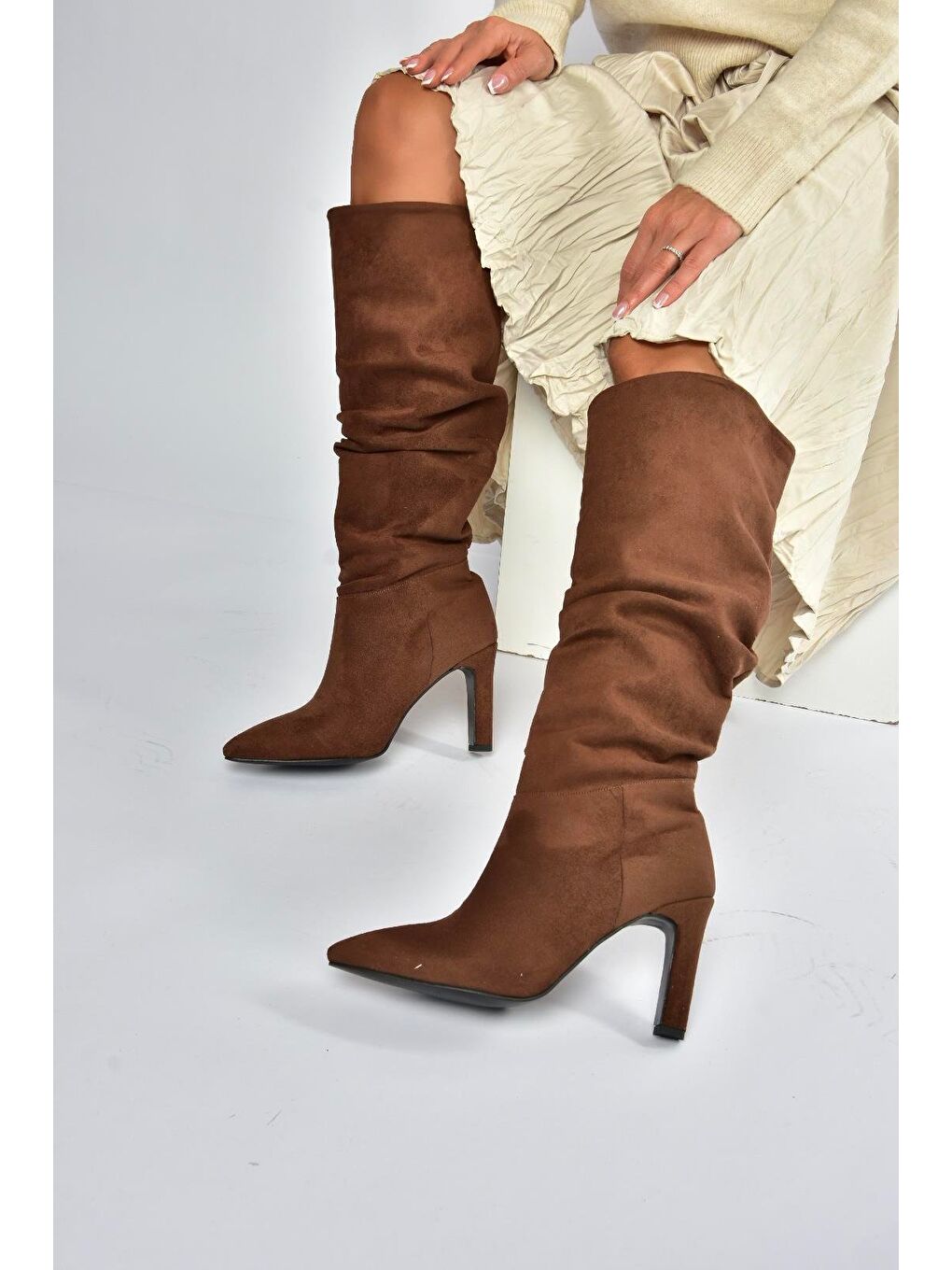 Kahverengi Kadın Çizme L404868002