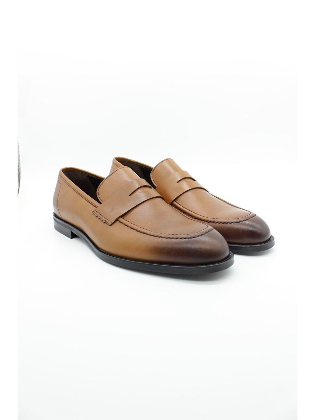 Kahverengi %100 Deri Bağcıksız-Tokalı Classic Ayakkabı 1033250259-1