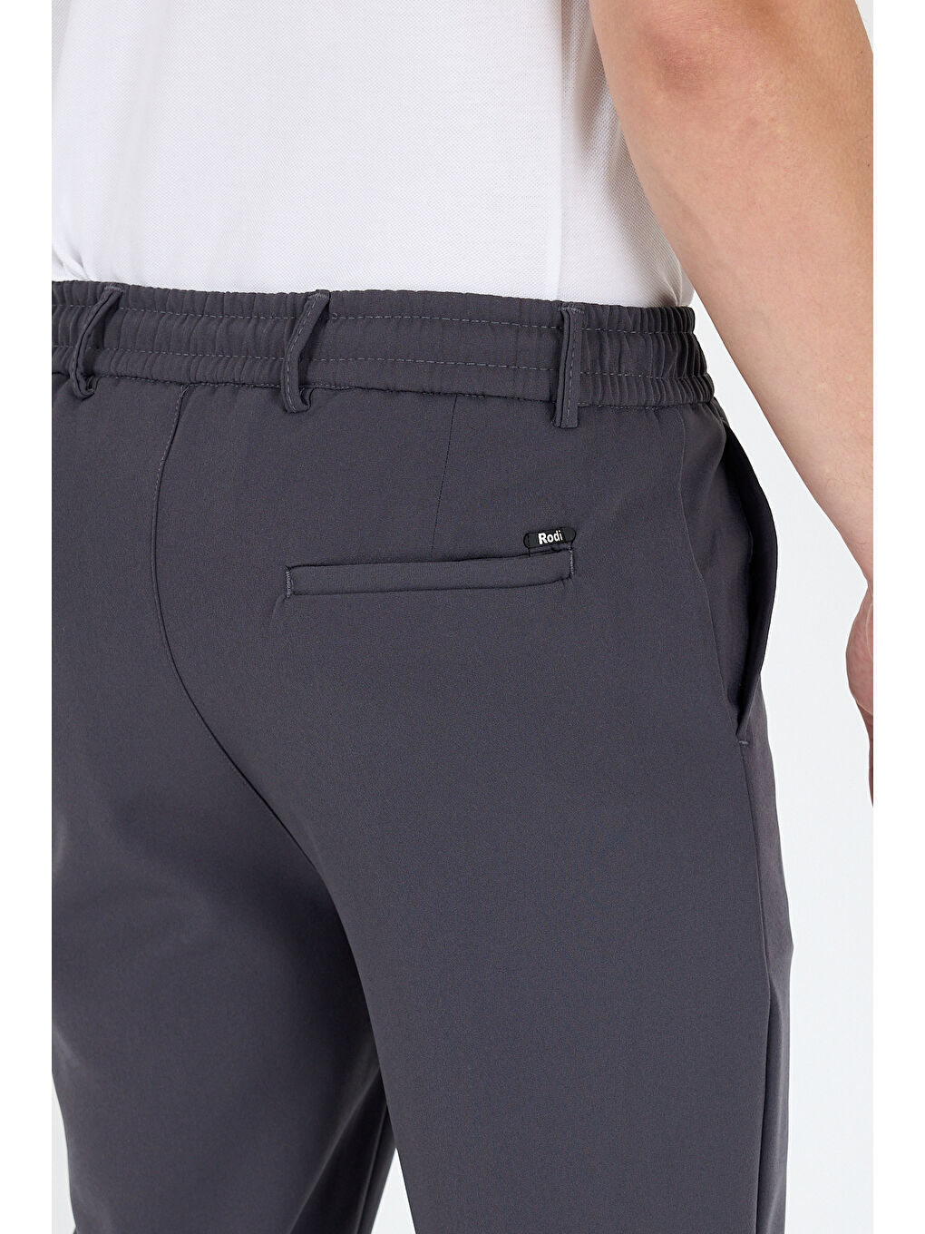 Gri Erkek Duble Kumaş Düz Paça Rahat Kalıp, Cepli, Günlük ve Spor Eşofman Altı Jogger Pantolon-3667-4