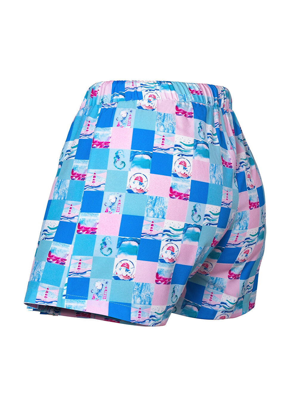 Karışık Harmoni Kadın Şort Etek – Lastikli Bel, Bağcıklı ve Esnek Kumaşlı Yazlık Short-3