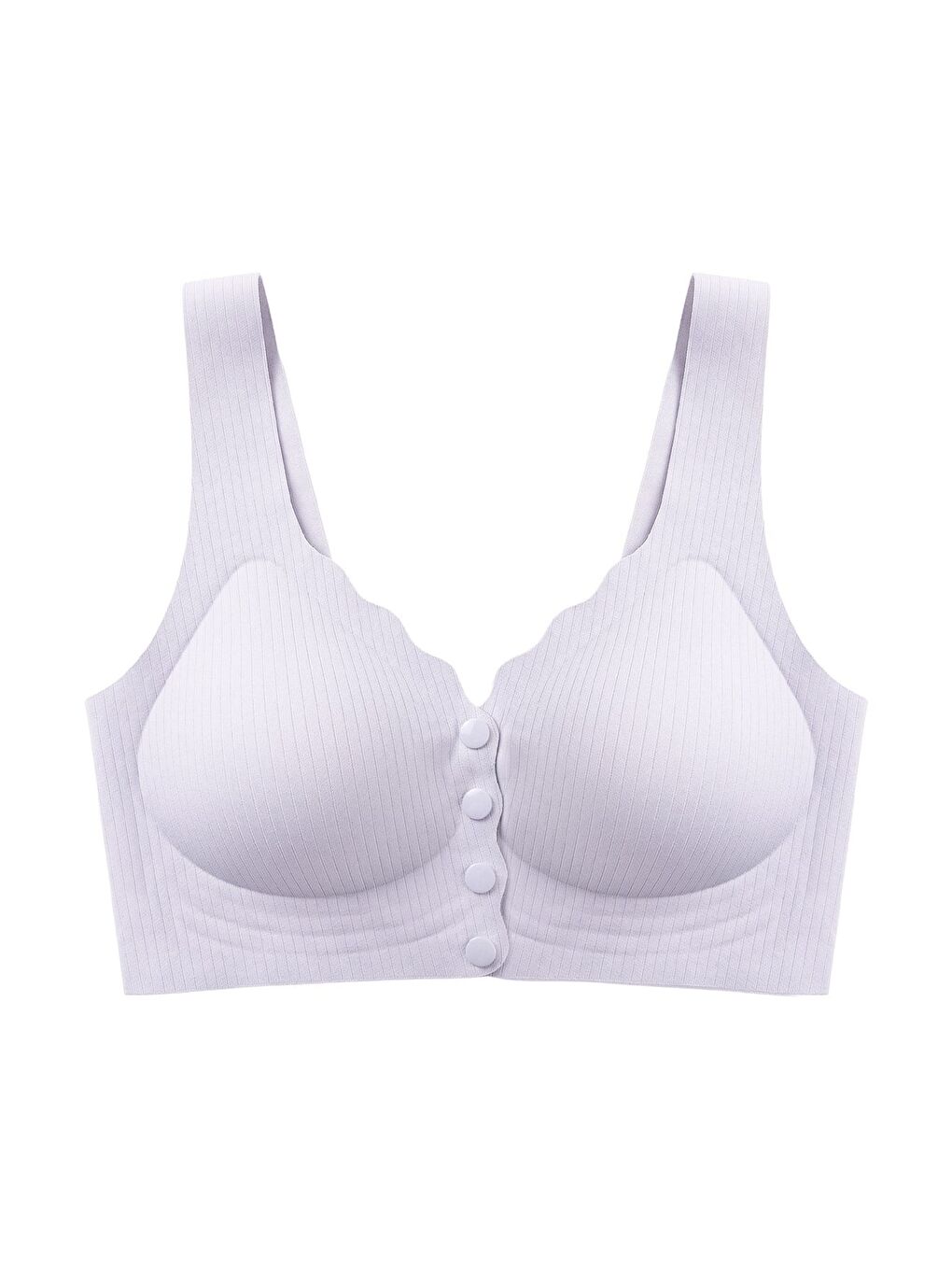 Seamless Bra - Feel | Lila Lazer Kesim Çizgi Detaylı Önü Açılabilir Dikişsiz Kadın Sütyen