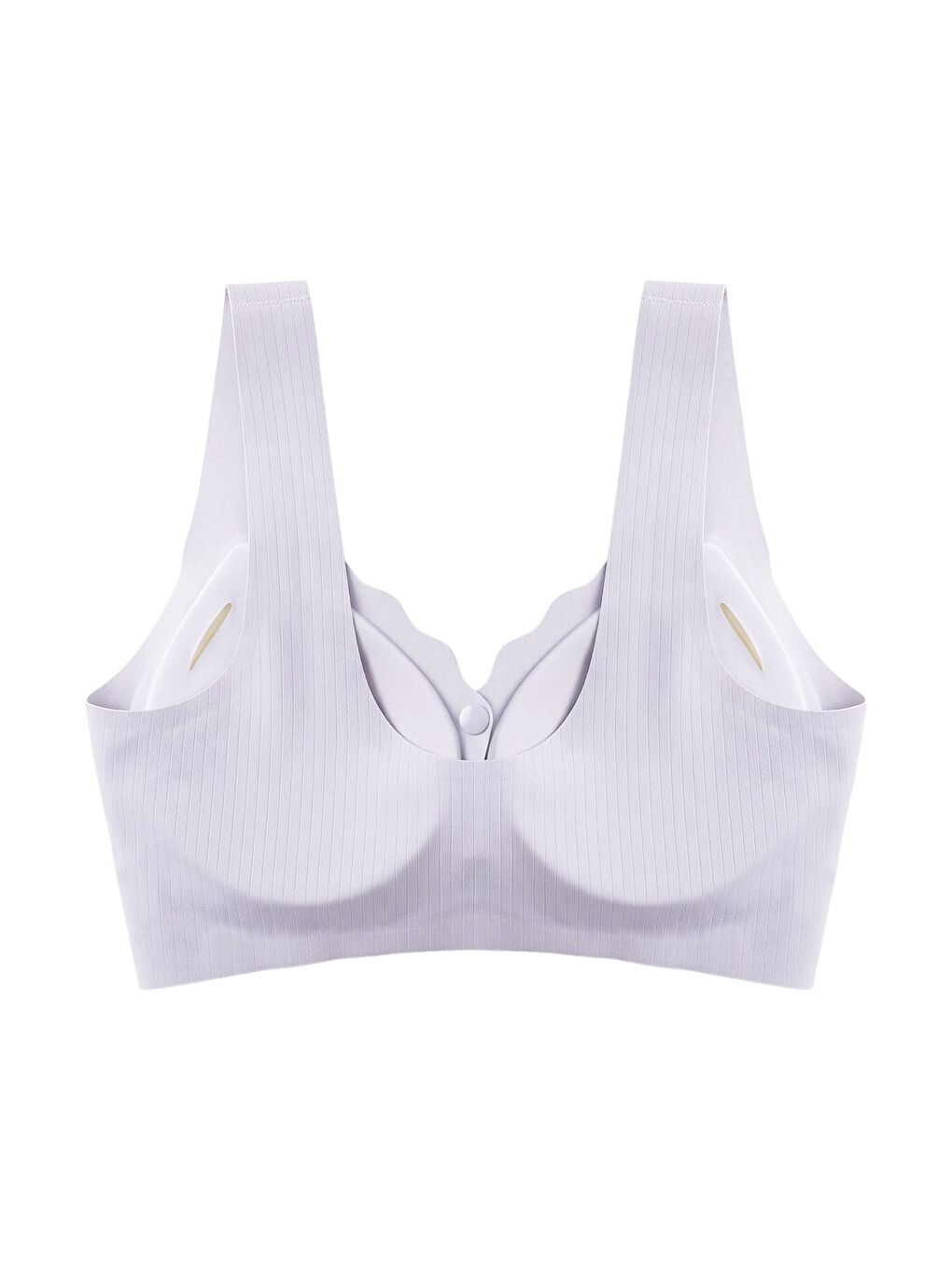 Seamless Bra - Feel | Lila Lazer Kesim Çizgi Detaylı Önü Açılabilir Dikişsiz Kadın Sütyen-1