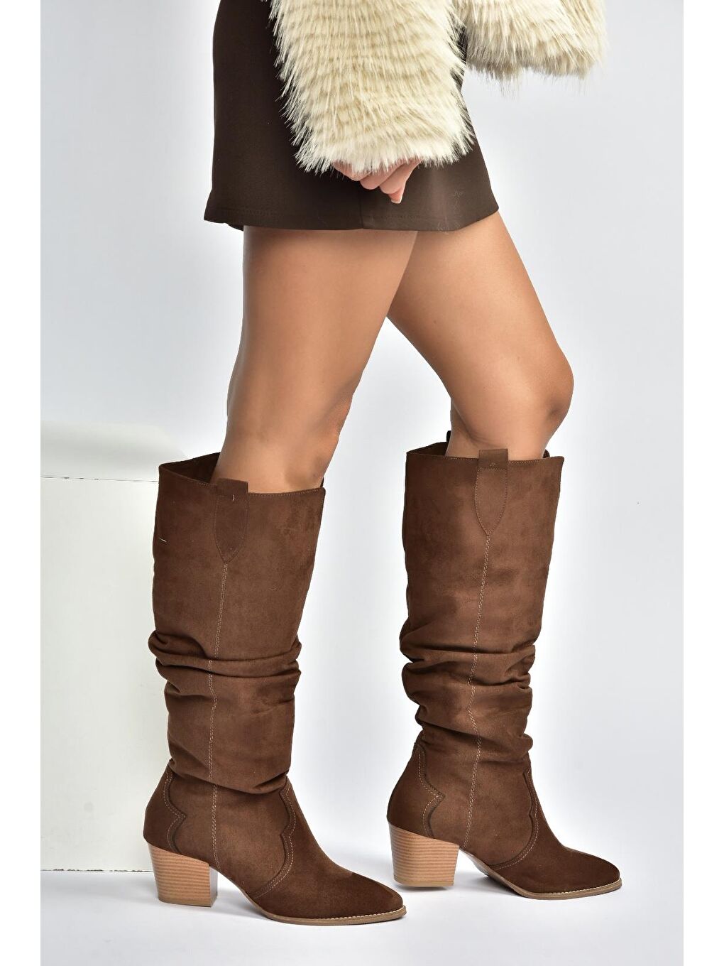 Kahverengi Kadın Çizme J404040102-3