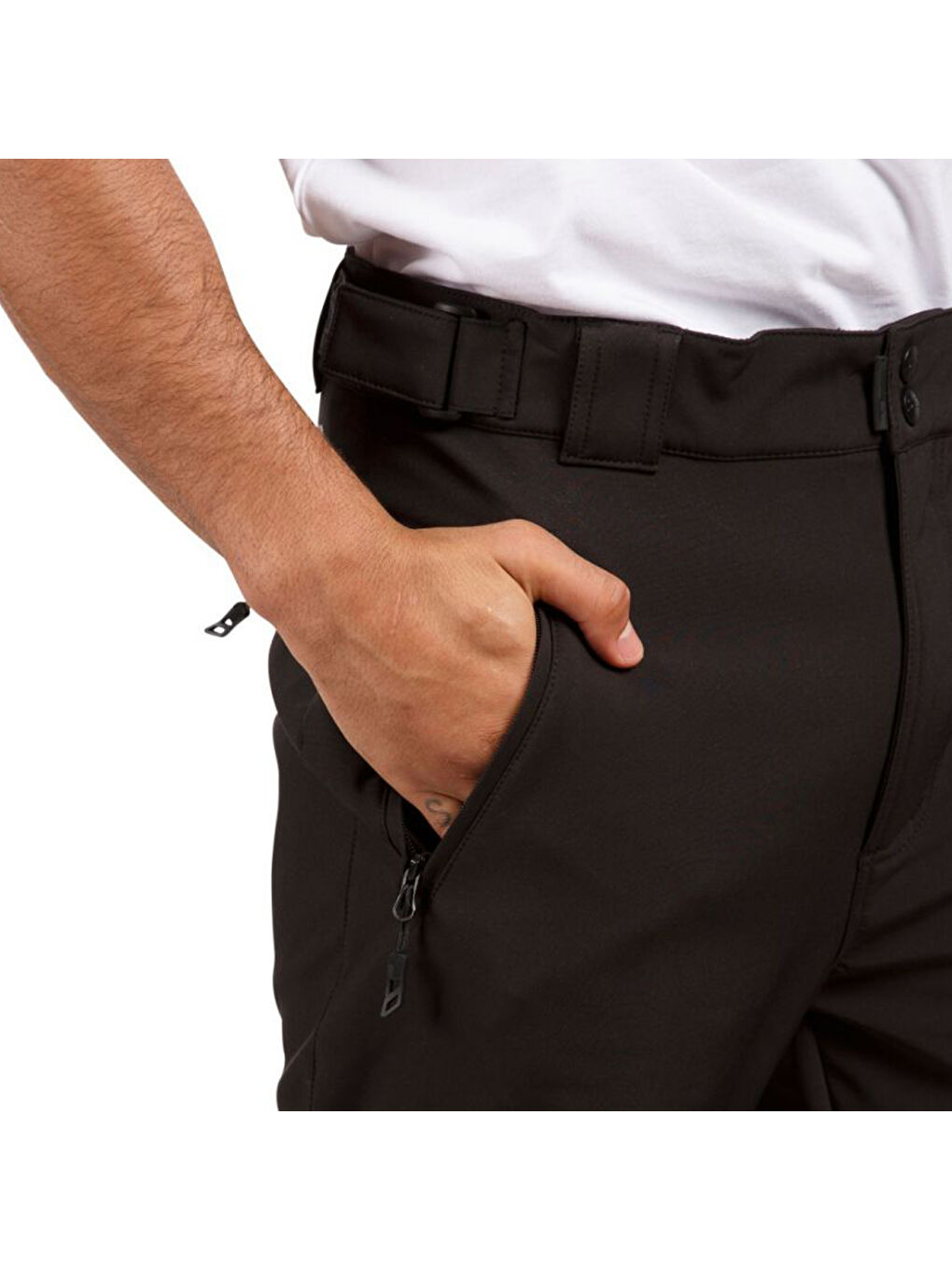 Siyah Hemic - S/shell Pant Erkek Outdoor Pantolonu-4