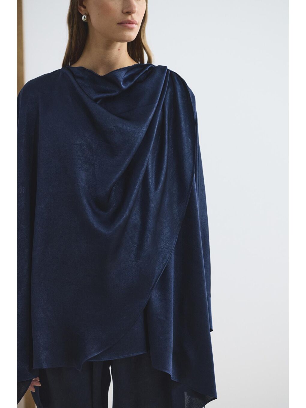 Şal Yaka Detaylı Pantolon Takım Lacivert-4