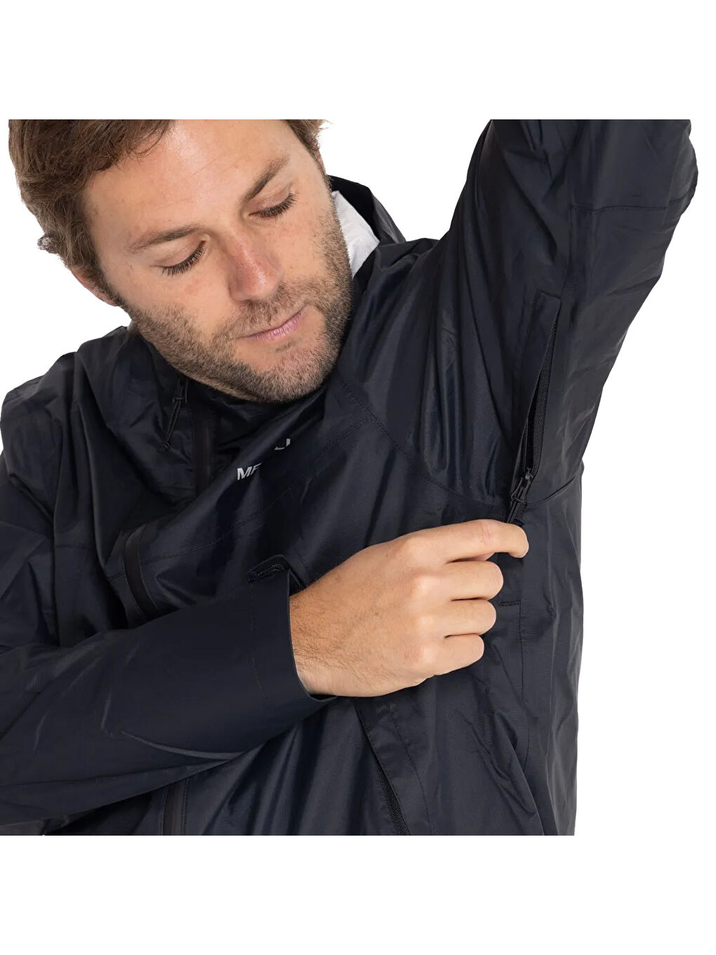 Fallon Rain Shell Erkek Siyah Yağmurluk-2