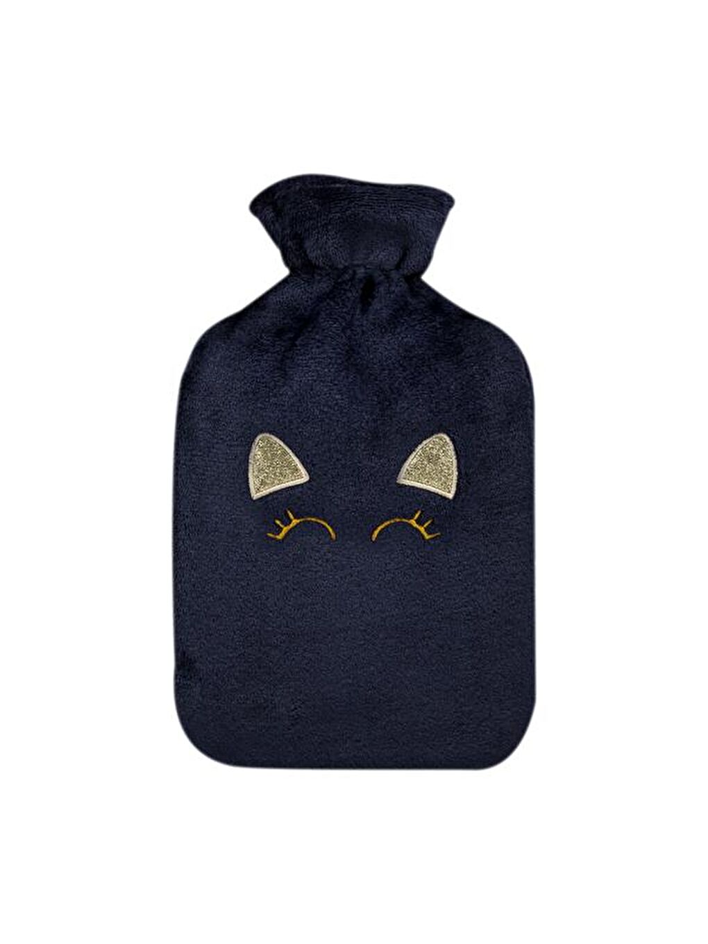 Ponponlu Sıcak Su Torbası - Lacivert-2