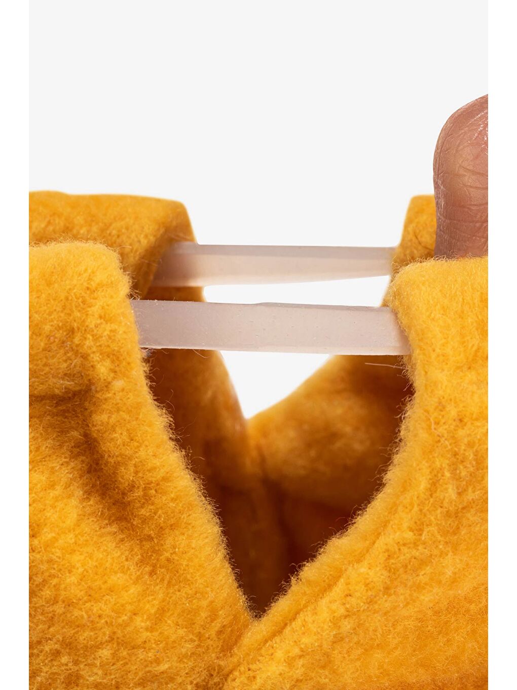 Polar Fleece Sarı Polar Barefoot Patik (Hediye Seti)-7