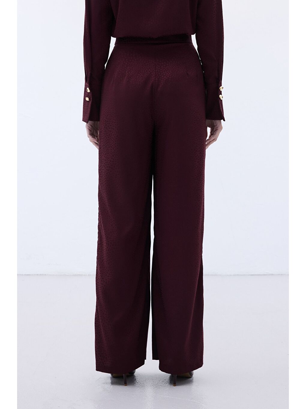 Jakarlı Pantolon - Bordo-7