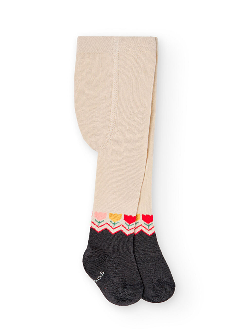 Bej Kız Newborn Külotlu Çorap Krem