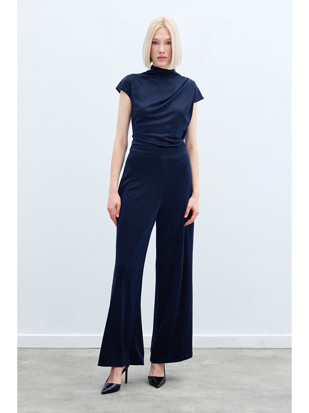 Simli Salaş Pantolon - Lacivert