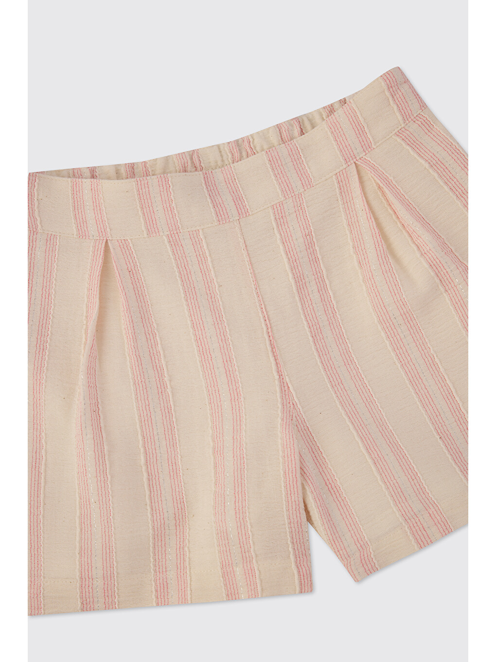 Kız Bebek Çizgi Desenli Mercan Şort-2