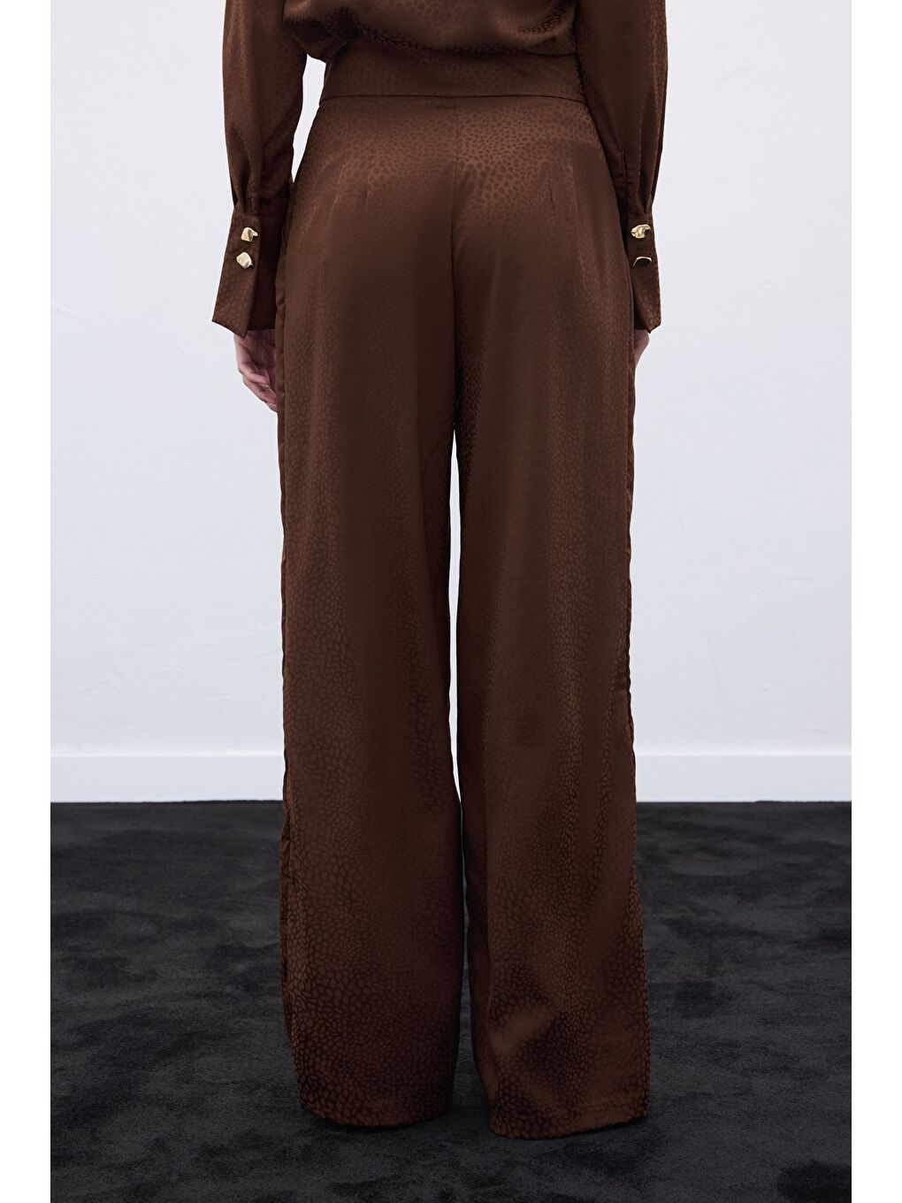 Kahverengi Jakarlı Pantolon - Kahve-4