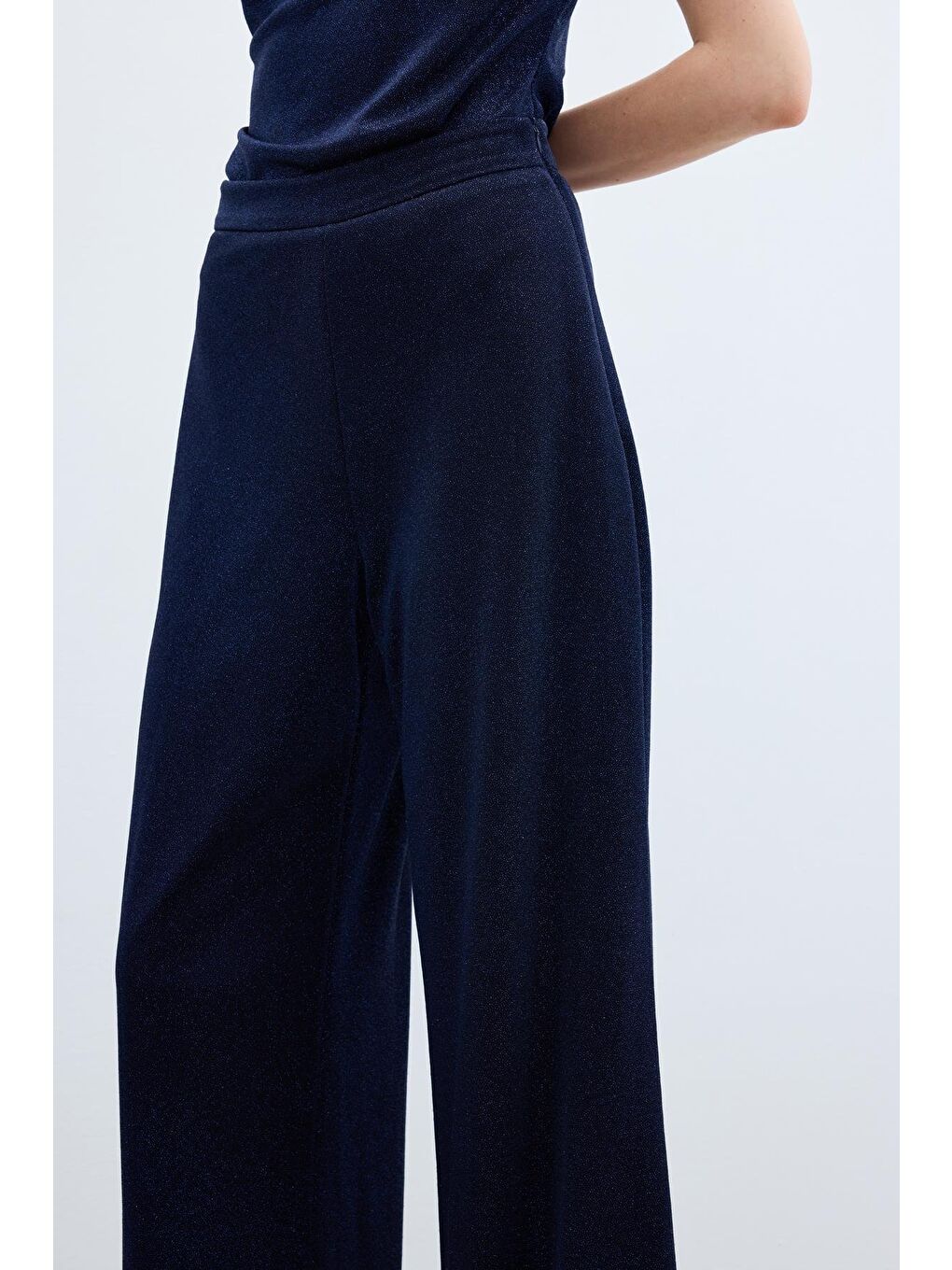 Simli Salaş Pantolon - Lacivert-5