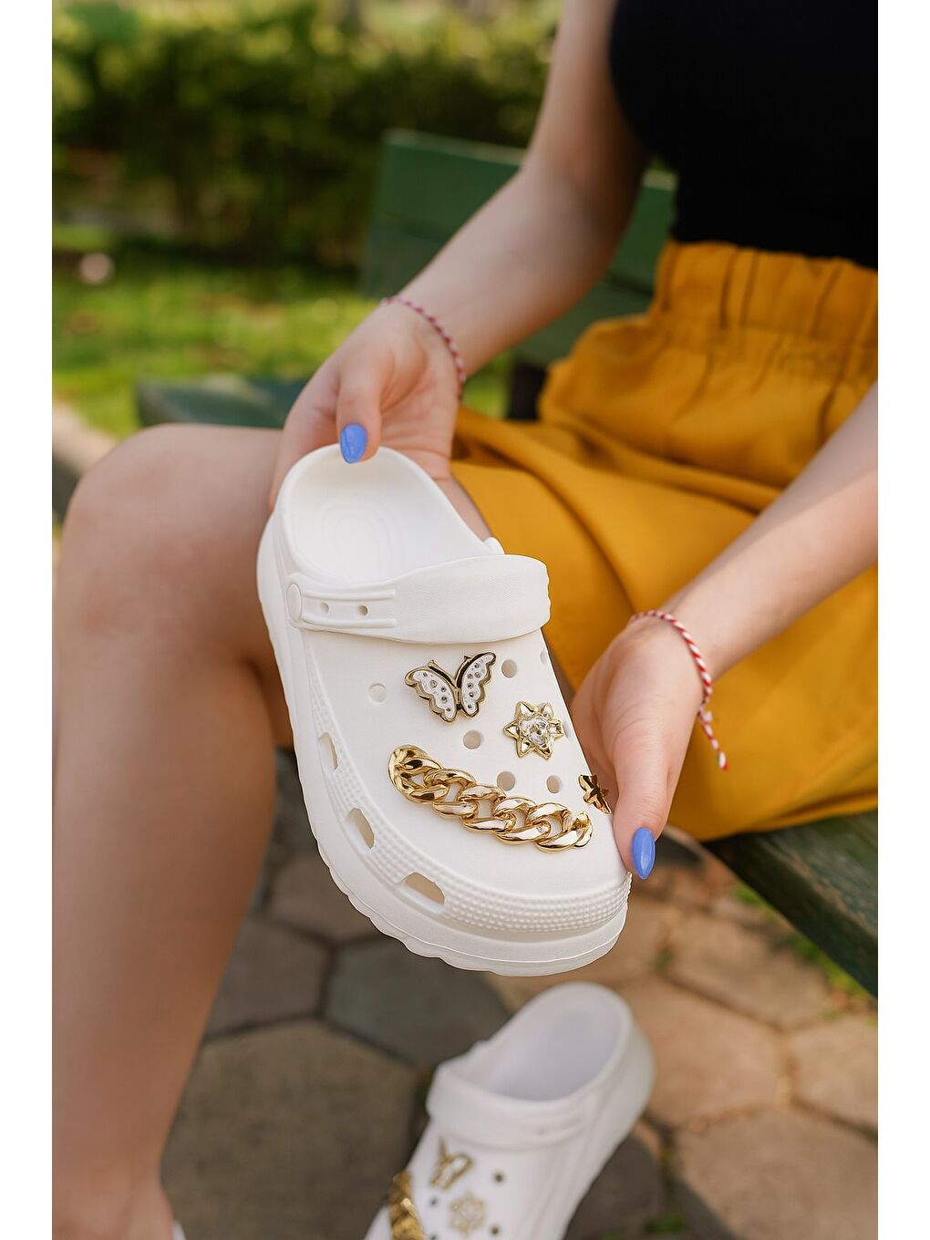 Beyaz TWN-205 Kadın Terlik Plaj Deniz Havuz Hastane Doktor Hemşire Terliği-1