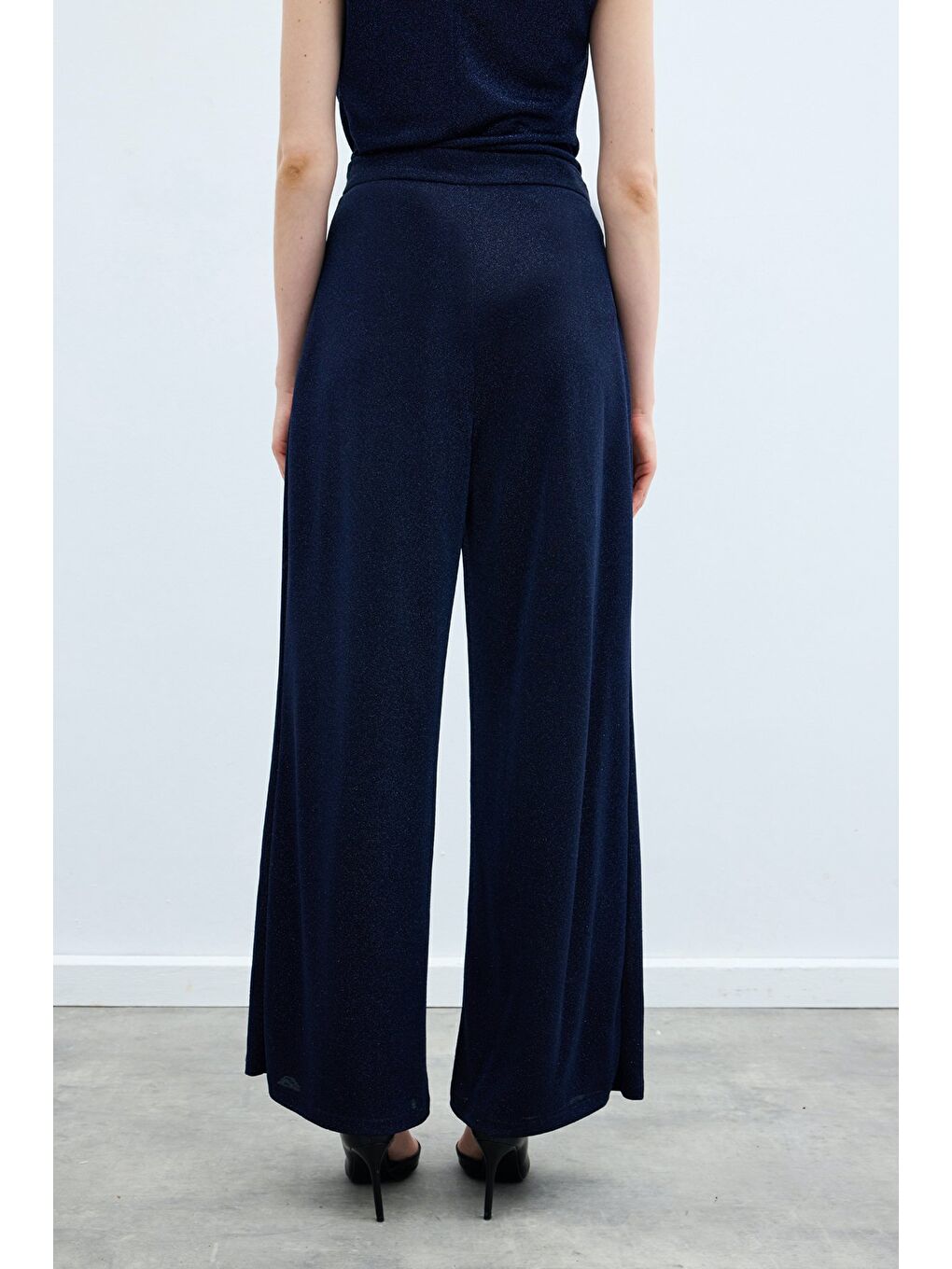 Simli Salaş Pantolon - Lacivert-6