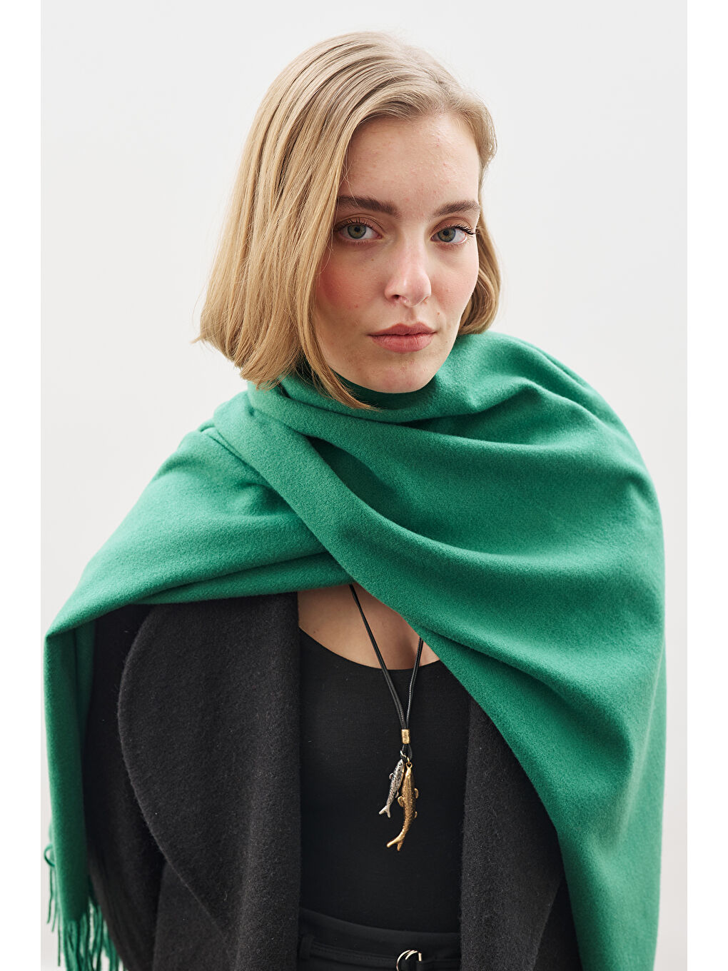 Kaşmir Dokulu Şal Yeşil-1