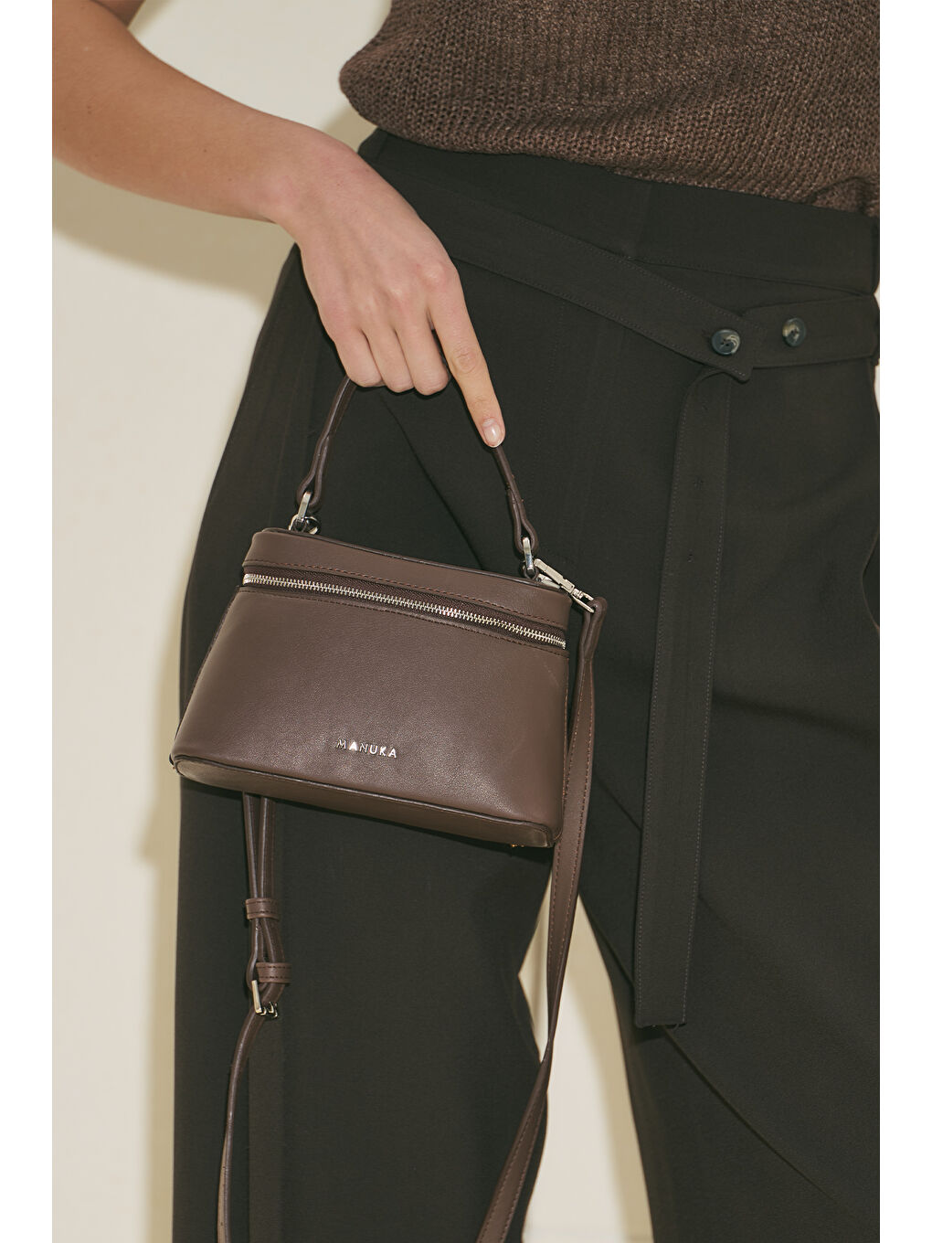 Izzy Mini Çanta Kahverengi-10