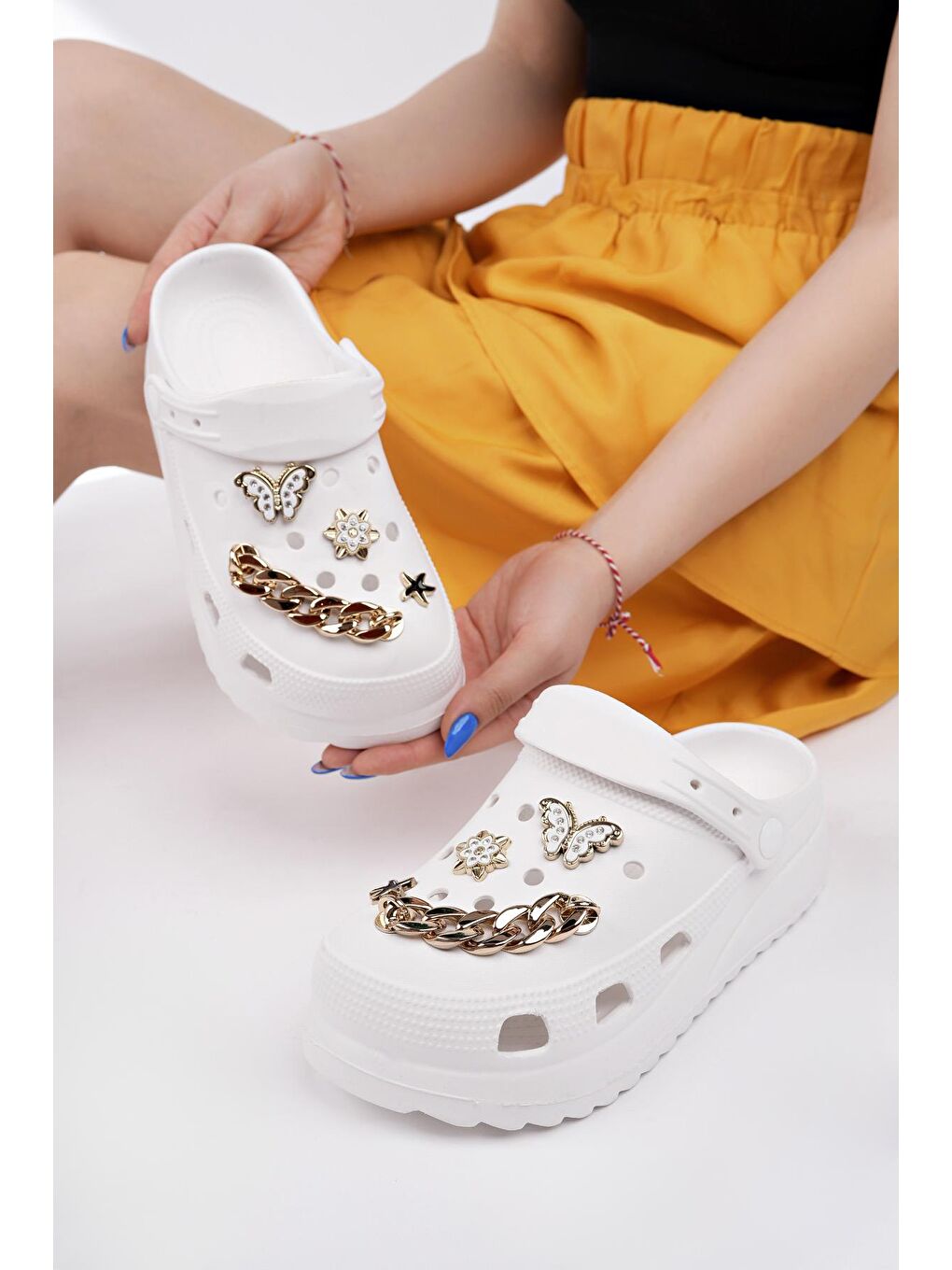 Beyaz TWN-205 Kadın Terlik Plaj Deniz Havuz Hastane Doktor Hemşire Terliği-2