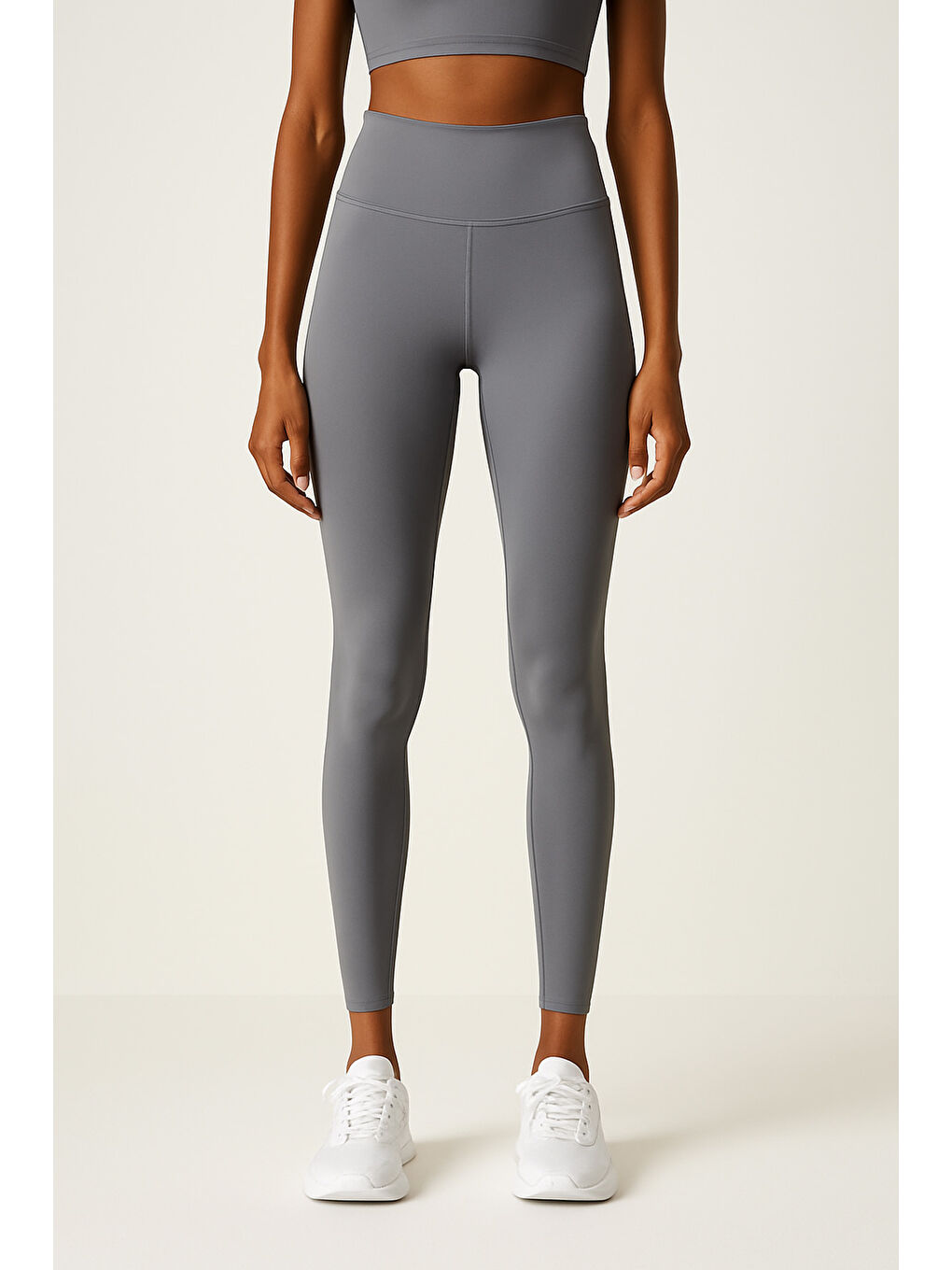 Mavi Kadın Yüksek Bel Toparlayıcı Tam Boy Spor Tayt