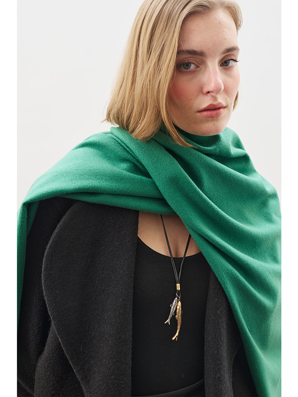 Kaşmir Dokulu Şal Yeşil-2