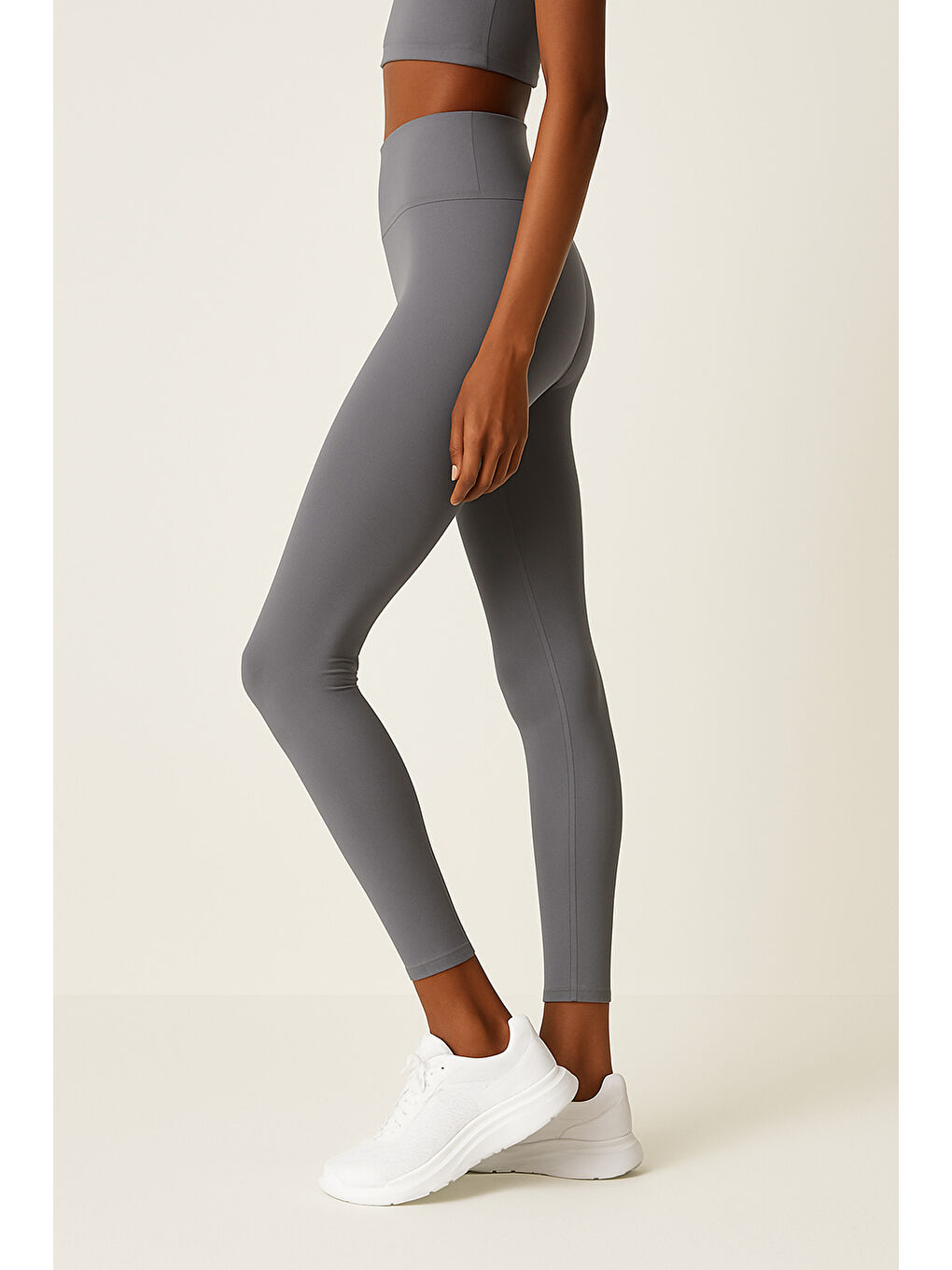 Mavi Kadın Yüksek Bel Toparlayıcı Tam Boy Spor Tayt-1