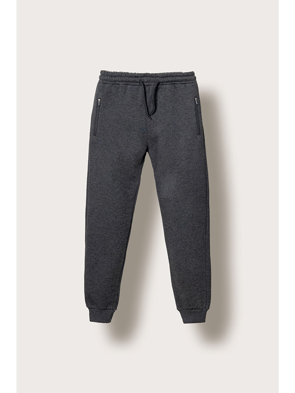 Antrasit 3 İp  Fermuarlı Basic Erkek Çocuk Eşofman Altı