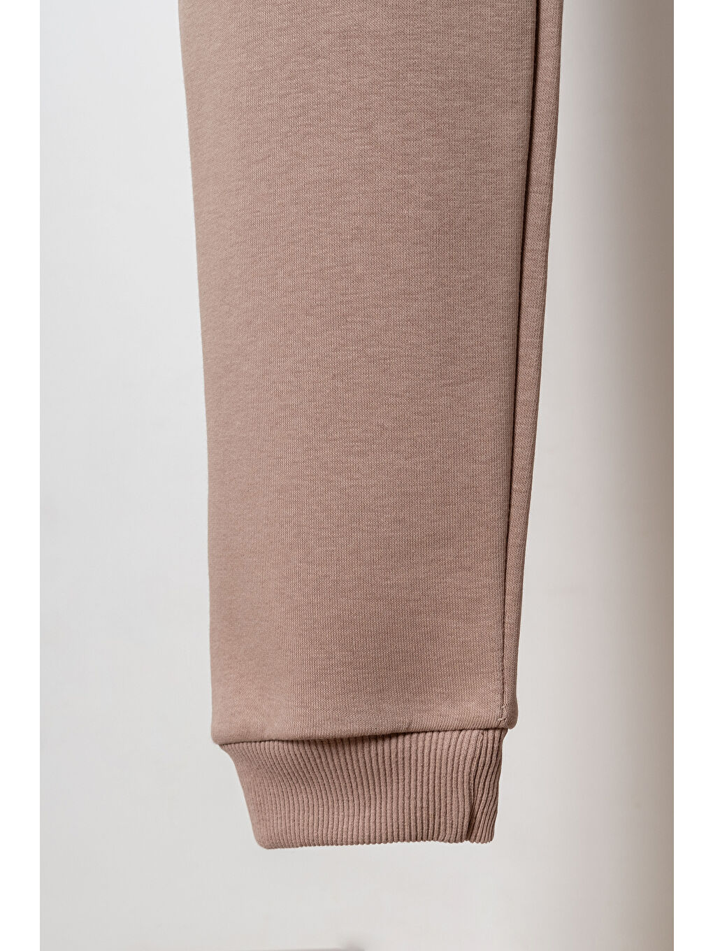 Bej 3 İp  Fermuarlı Basic Erkek  Çocuk Eşofman Altı-3