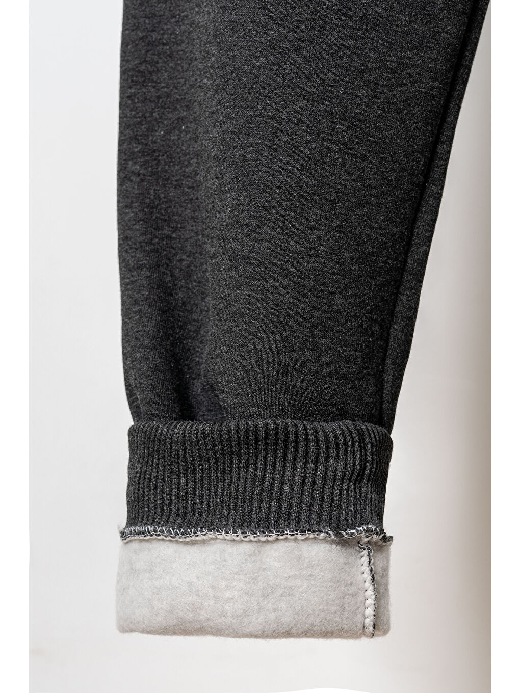 Antrasit 3 İp  Fermuarlı Basic Erkek Çocuk Eşofman Altı-2