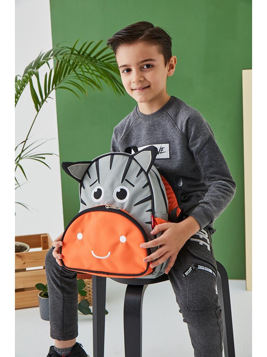 Karışık Çocuk Zebra Desenli Okul Sırt Çantası-2