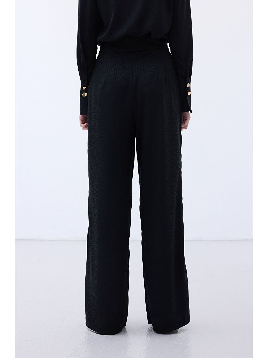 Jakarlı Pantolon - Siyah-7