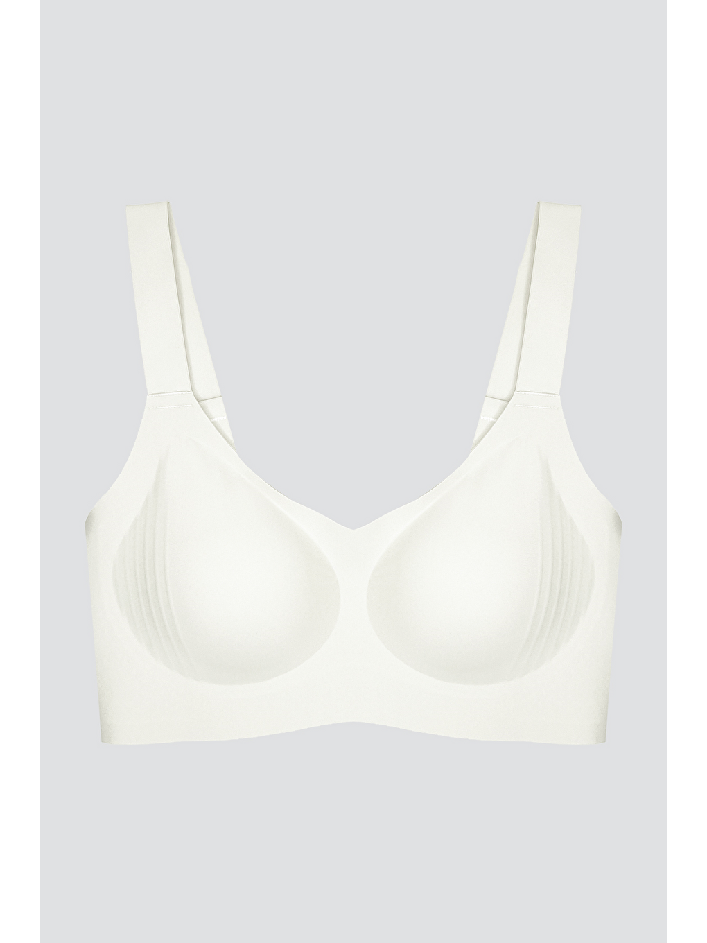 Ekru Seamless Bra - Curve | Krem Lazer Kesim Dikişsiz Toparlayıcı Büyük Beden Kadın Sütyen