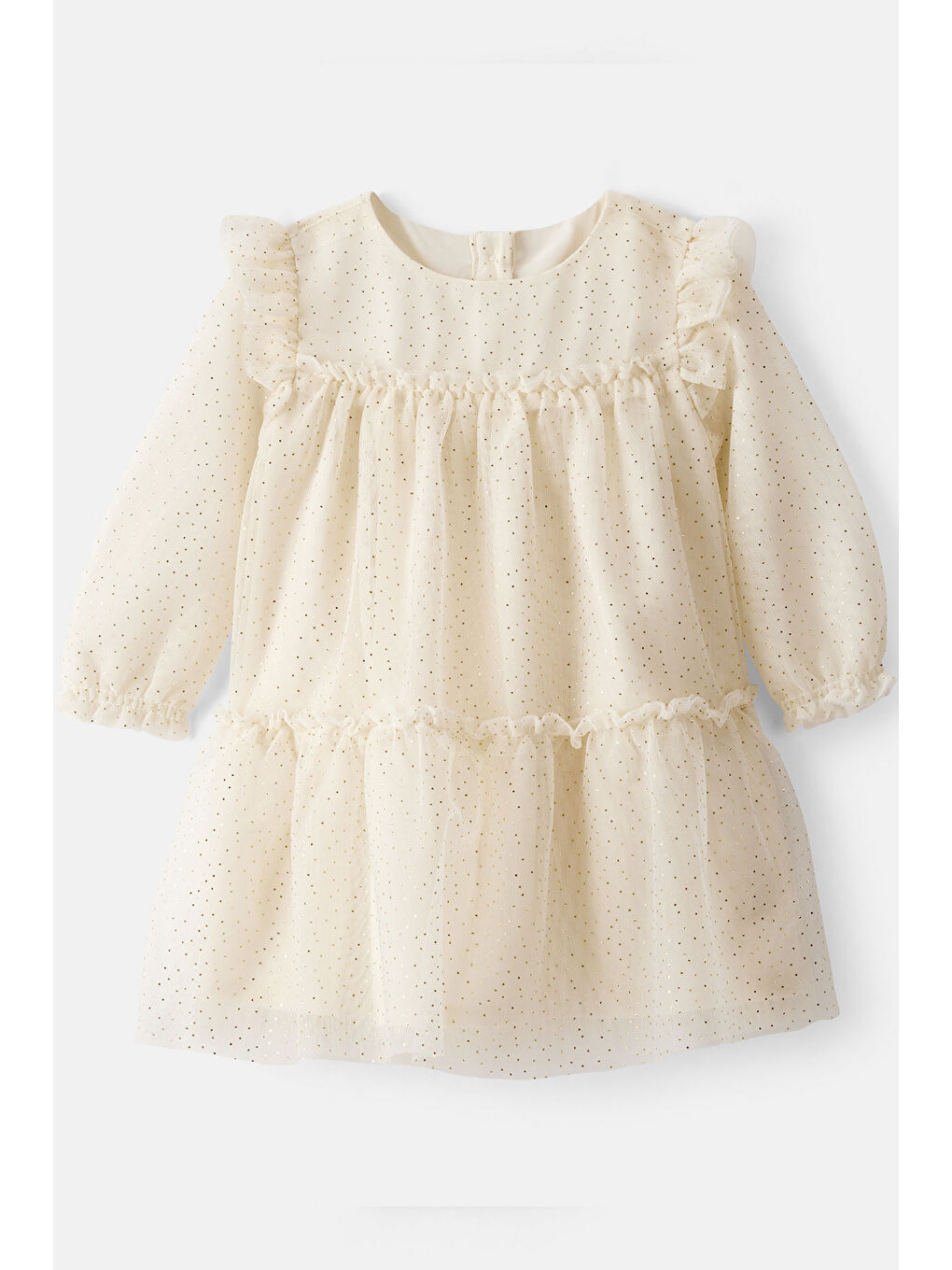 Kız Bebek Ekru Elbise