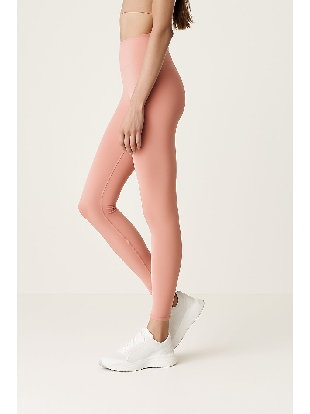 Turuncu Kadın Yüksek Bel Toparlayıcı Tam Boy Spor Tayt-1