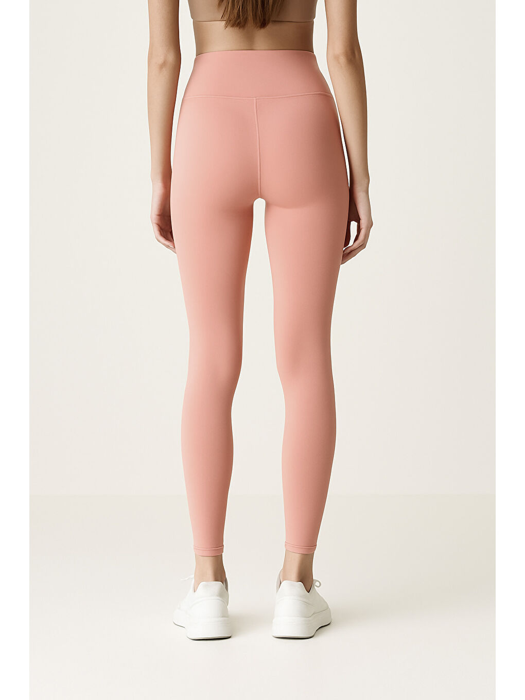 Turuncu Kadın Yüksek Bel Toparlayıcı Tam Boy Spor Tayt-2