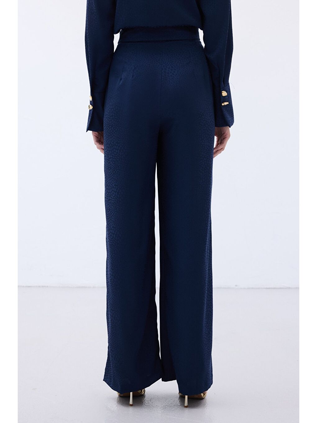 Jakarlı Pantolon - Lacivert-7