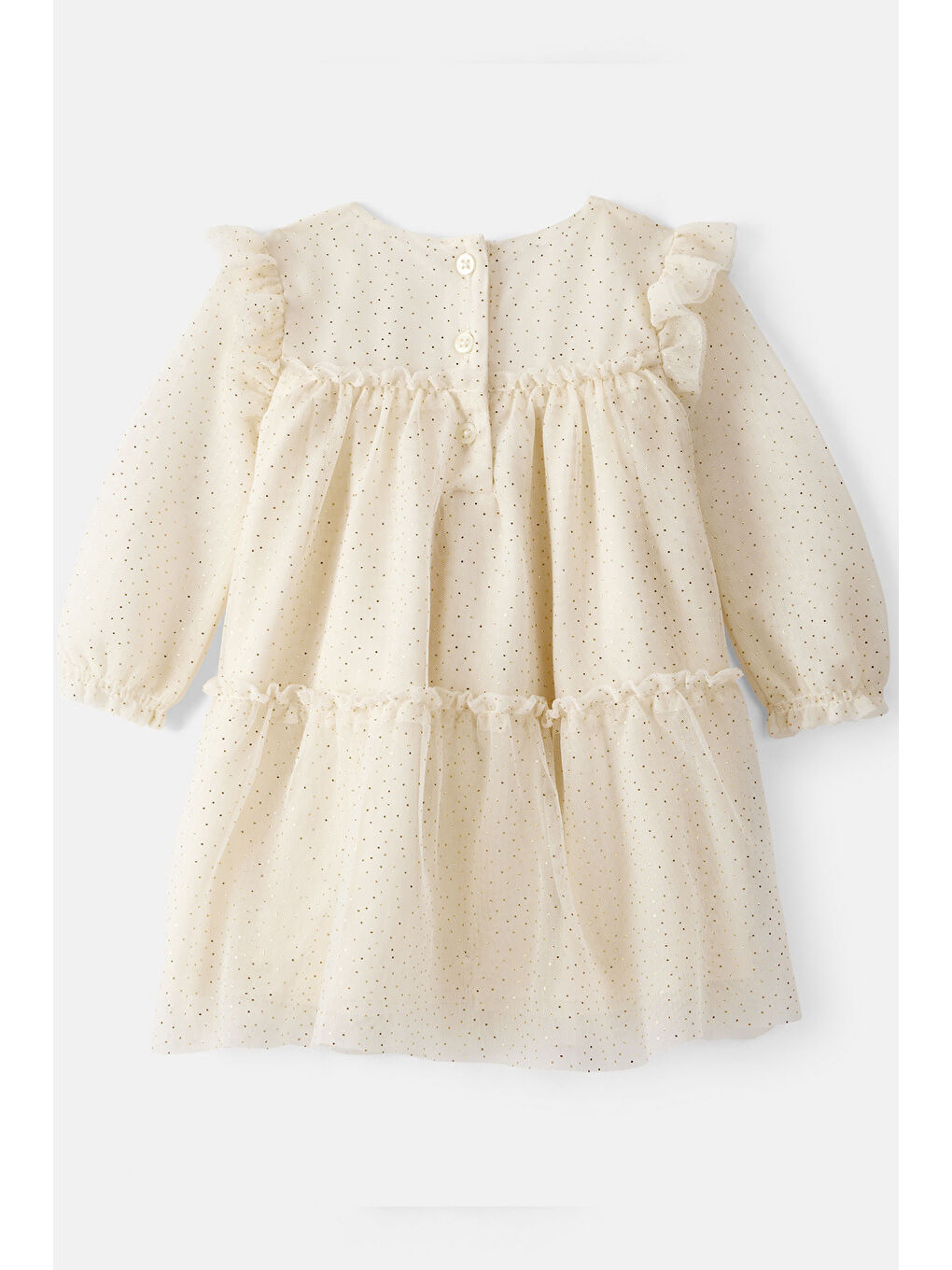 Kız Bebek Ekru Elbise-1