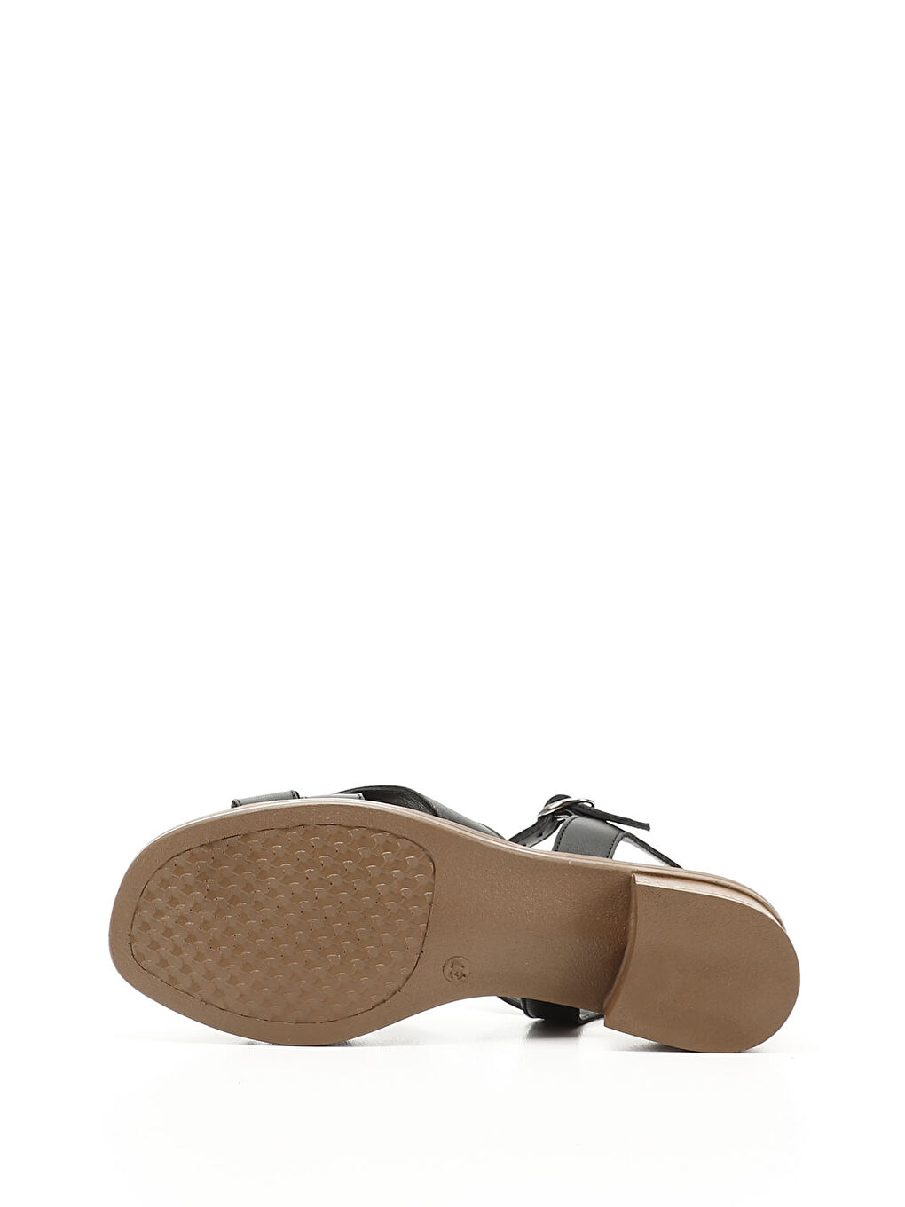 Mor Kadın ZÜMRÜT-SİYAH Kısa Kalın Topuklu Hakiki Deri Sandalet-3