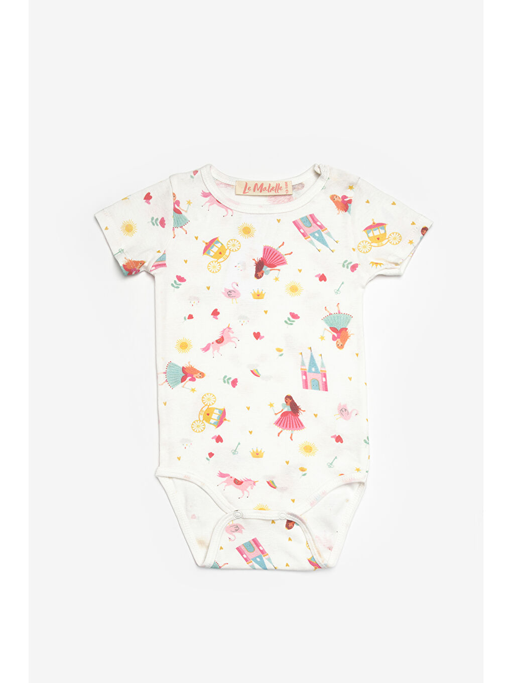 Beyaz Çiçek Desenli İkili Kız Bebek Zıbın Set - Zoe-2