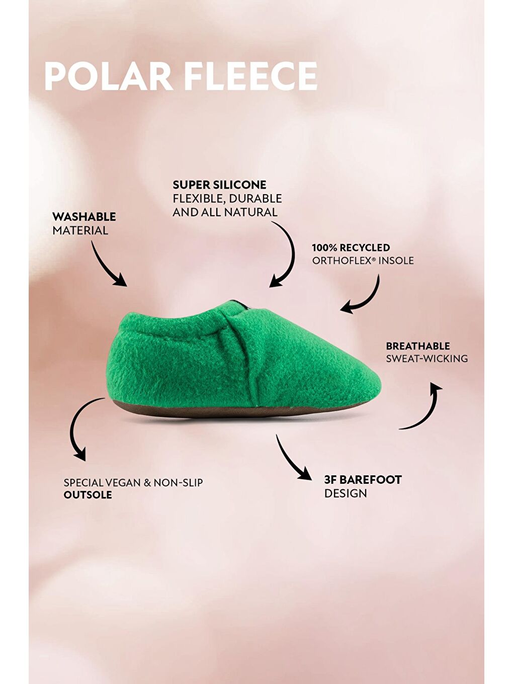 Polar Fleece Yeşil Polar Barefoot Patik (Hediye Seti)-1