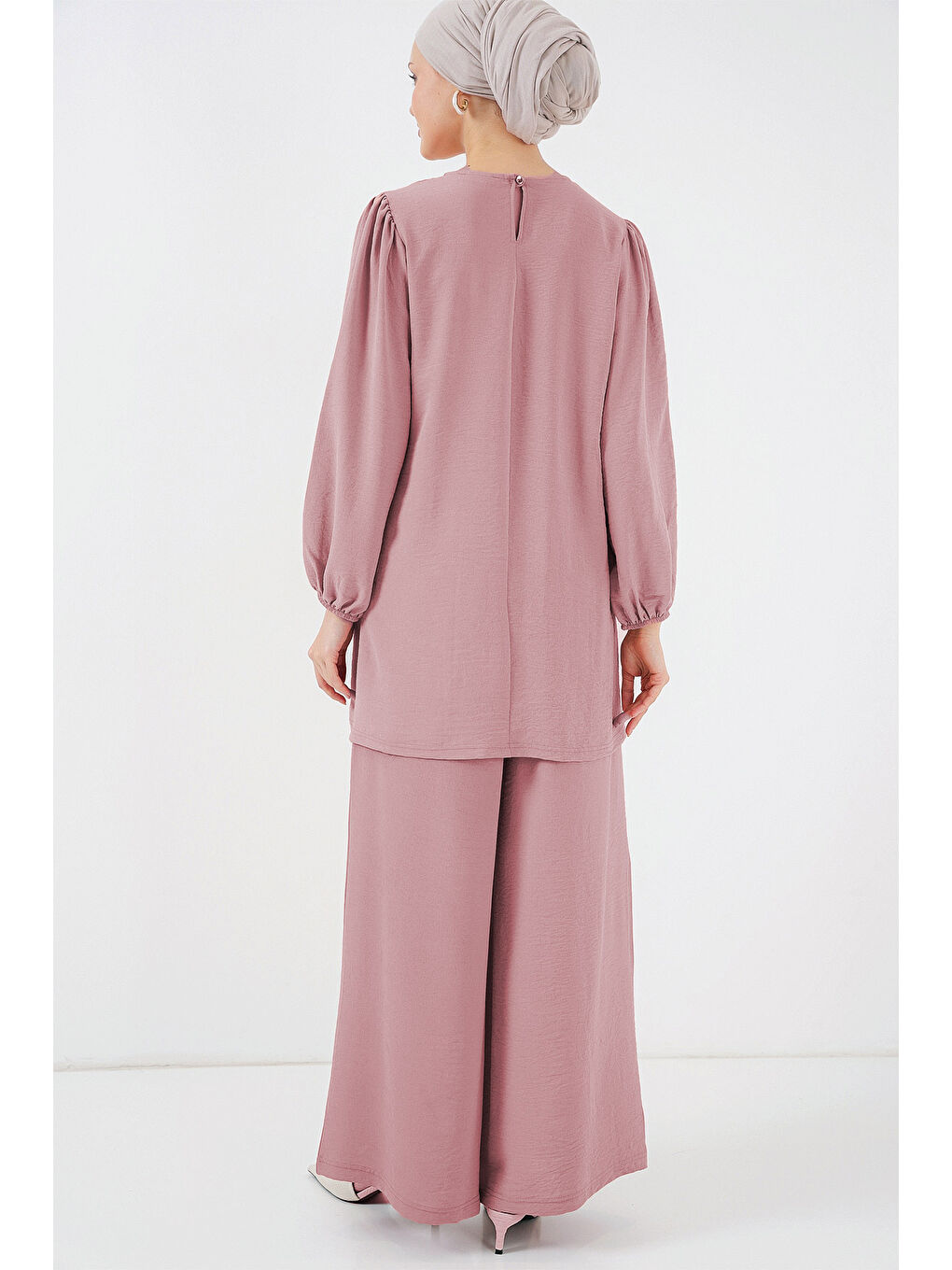 Pembe Ayrobin Tunik Pantolon Alt Üst Takım 6712 - Pudra-2
