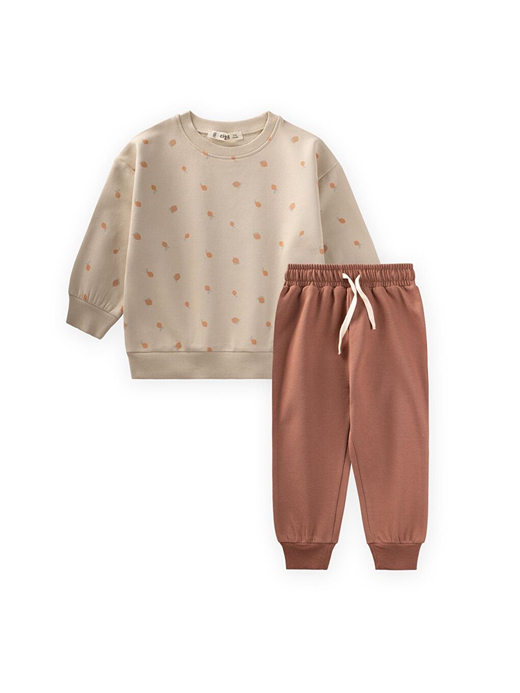 Sweatshirt Takım 1-8 Yaş Bej