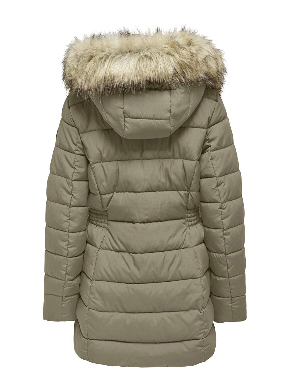 Kahverengi Onlnewluna Kapitoneli Regular Fit Kapüşonlu Şişme Kadın Mont 15304781-1