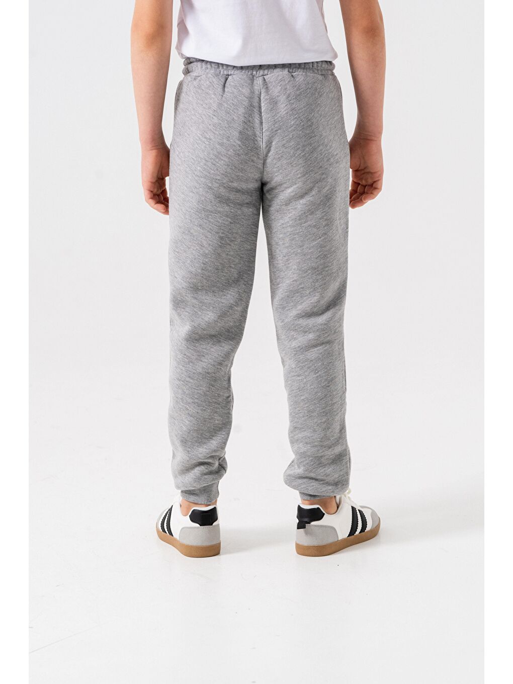 Gri 3 İp Basic Erkek Çocuk Eşofman Altı-4